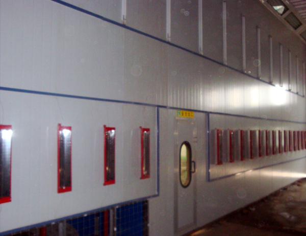 Industrial paint room