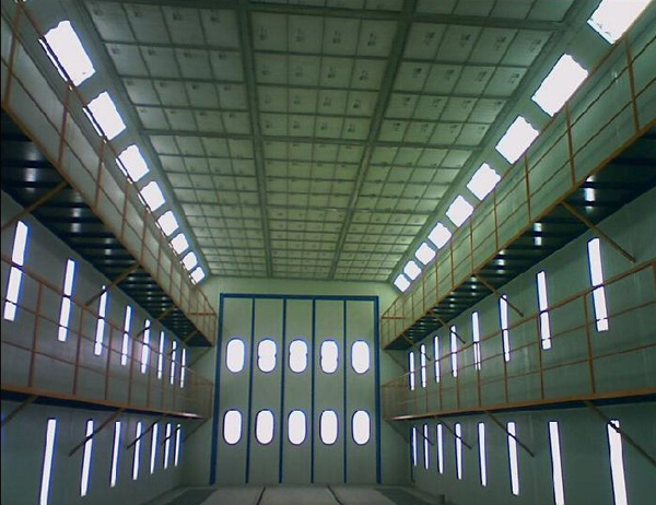 Industrial paint room